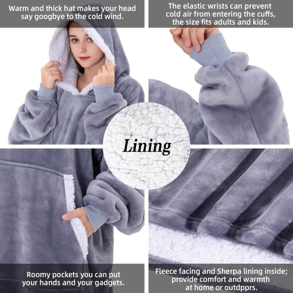 Blanket Hoodie, The Original Sherpa Wearable Blanket
