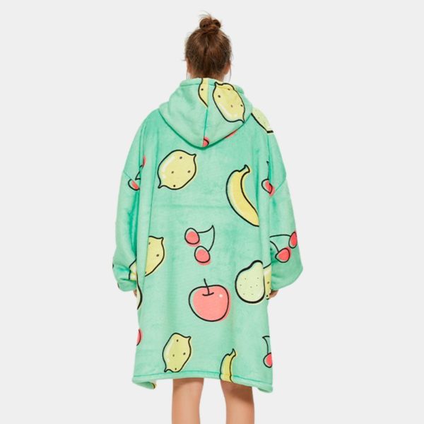Cherry Green Blanket Hoodie